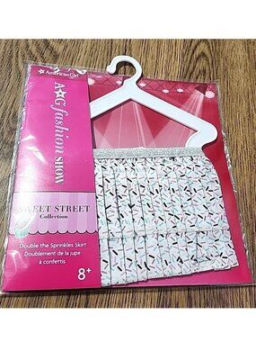 American Girl 18" Doll Sweet Street Collection Double The Sprinkles Skirt NEW!